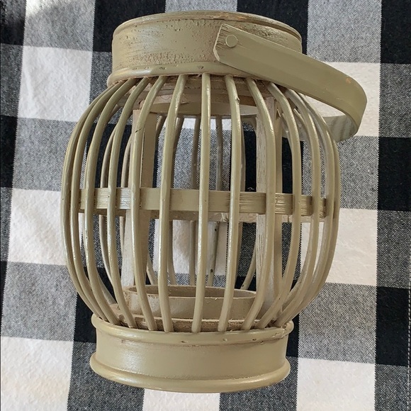 Other - Wooden decor candle holder in neutral grey color Other - Wooden decor candle holder in neutral grey color